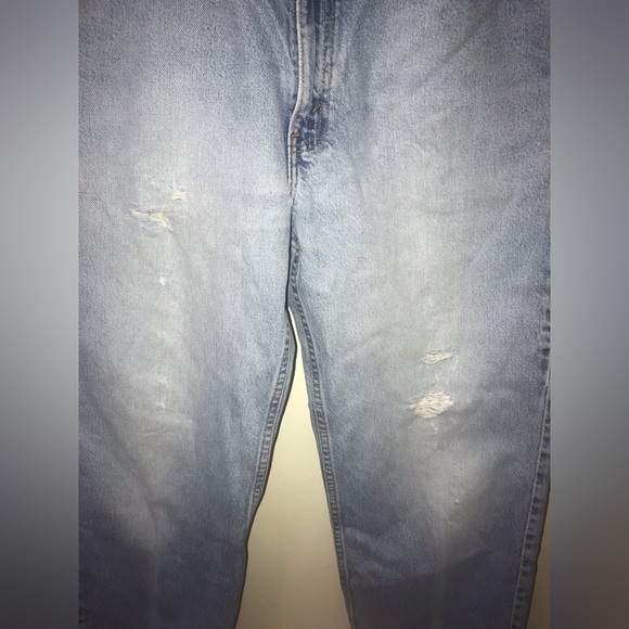 LEVI'S Mens Cotton Relaxed Fit Straight Leg Vintage Y2K Blue Jean Size 36X30 - Picture 4 of 12